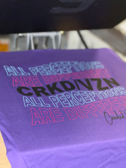 /'tripē/ CRKD/VZN T-Shirt (Purple Colorway)